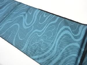 流水模様織出し袋帯